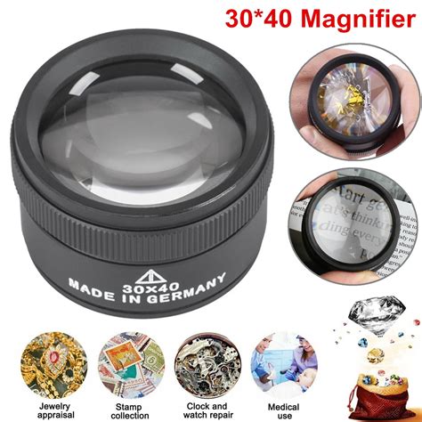 40X Magnifying Glass Optical Magnifier Jewelry Watch Electronic Repair