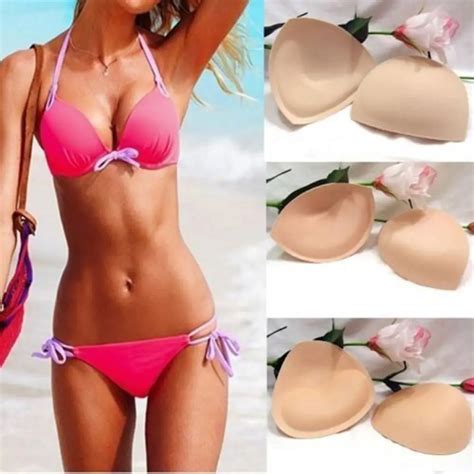 1 Pair Push Up Bra Pad Bikini Insert Cleavage Foam Enhancer Swimsuit