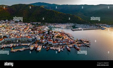 Aerial View Of Marmaris In Mugla Province Turkey Stock Photo Alamy