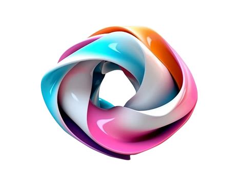 Futuristic Abstract Colorful Shape 3d Render 24652495 Png