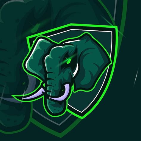 Premium Vector Elephant Strong Head Esport Mascot Logo For Esport