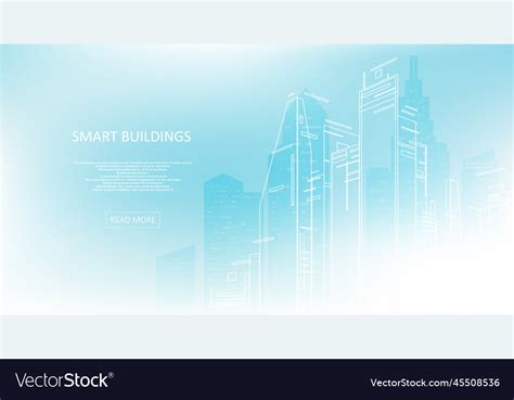 Smart building concept design Royalty Free Vector Image