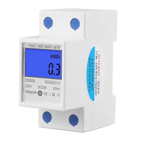 Electrique Compteur Monophasé Mètre kWh Compteur d énergie 5 32A 230V