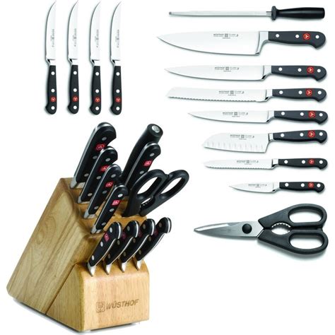 Wusthof Classic 16 Piece Knife Block Set Natural 8616 Bbqguys