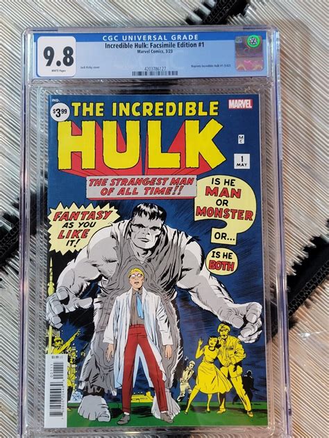 CGC 9 8 The Incredible Hulk Facsimile Edition 1 Comic Book 2023