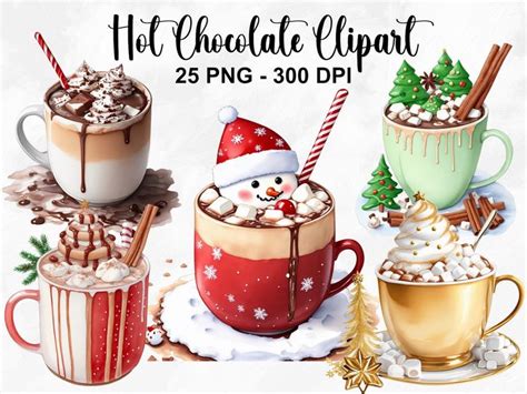 Watercolor Hot Chocolate Clipart Png Hot Cocoa Clipart Hot