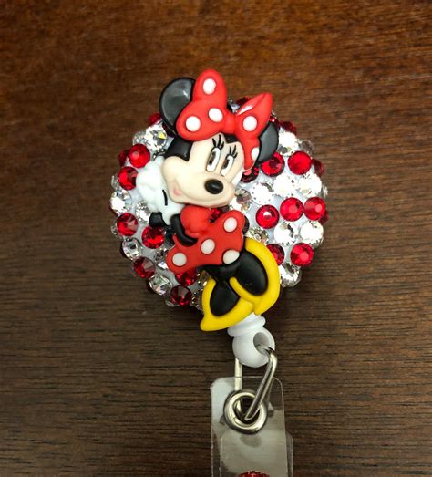 Minnie Mouse Badge Reel Etsy