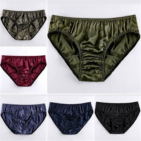 Men Satin Silk Briefs Lingerie Knickers Panties Breathable Underpants L XL EBay