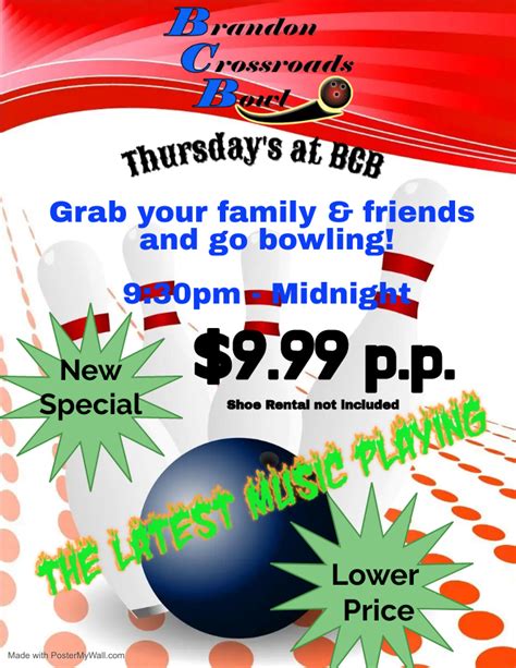 Specials - Brandon Crossroads Bowl