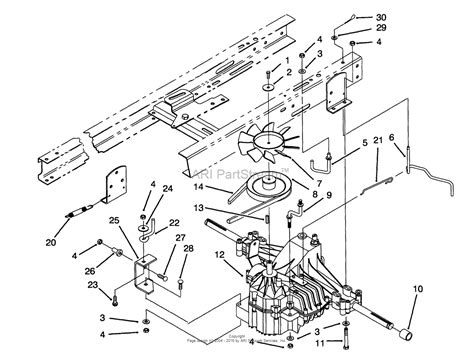 Toro 71213 13 38hxl Lawn Tractor 1994 Sn 4900001 4999999 Parts Diagram For Transaxle Assembly