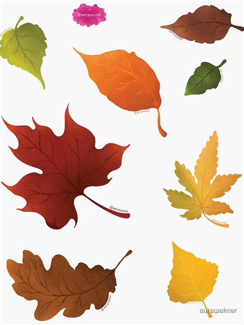 "Autumn Leaves Sticker Pack | Fall Season Cozy Stickers | Digital ...