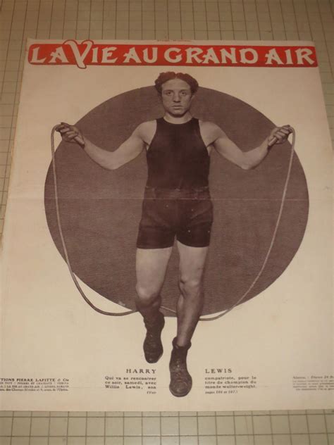 La Vie Au Grand Air French Magazine Boxer Harry Lewis Boxer