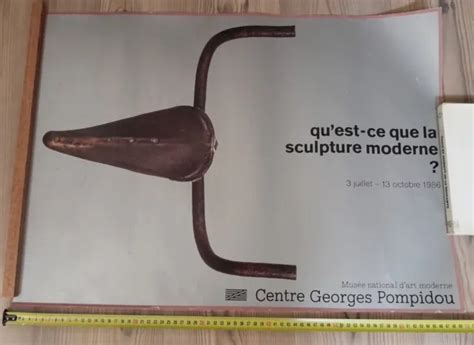 AFFICHE ANCIEN 1986 QU EST CE QUE LA SCULPTURE MODERNE Georges Pompidou