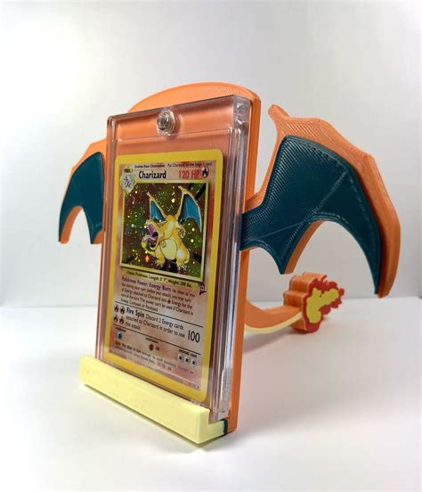 Pokemon Card Stand CHARIZARD W Tail PSA 3D Printed Trading TCG Holder