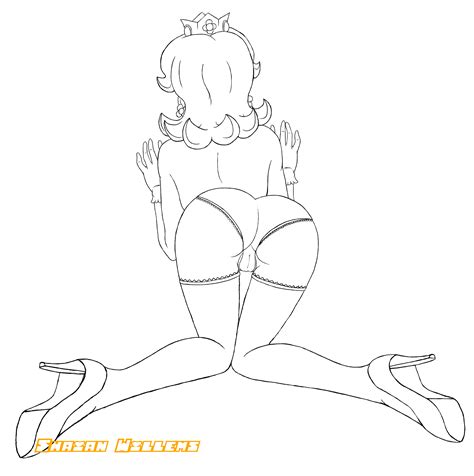Commission Princess Daisy Sketch By Heer0FSeiei Hentai Foundry