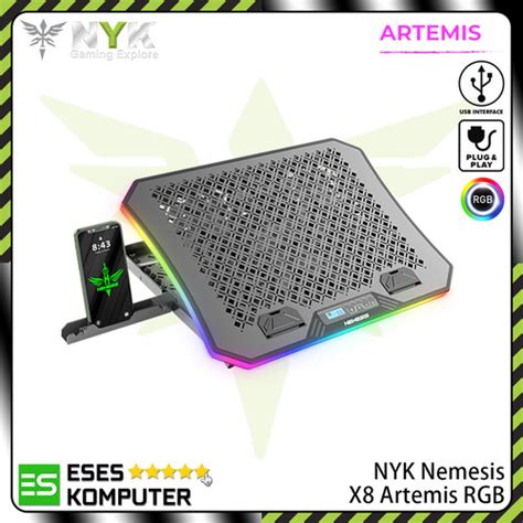 Jual Cooling Pad NYK Nemesis X8 X 8 Artemis RGB 6 Fan Cooling Fan