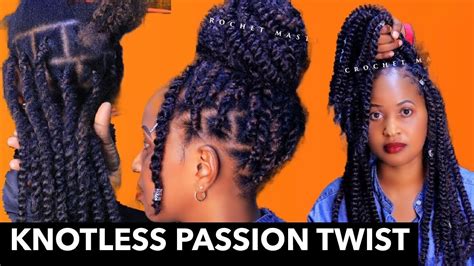 African Knotless Passion Twist How To Fill In Passion Braid For