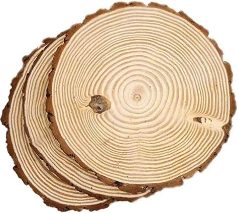 Amazon 3 Pack Round Rustic Woods Slices 6 7 Unfinished Wood