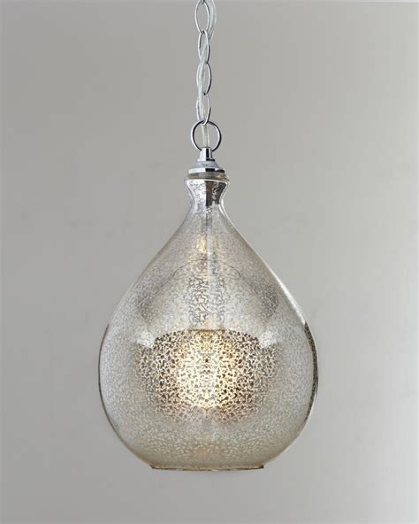 Mercury Glass 1 Light Pendant Mercury Glass Pendant Light Glass