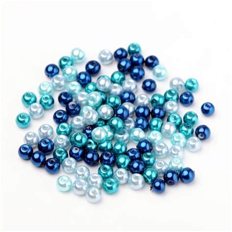 Mixed Glass Pearls Caribbean Blue Riverside Beads