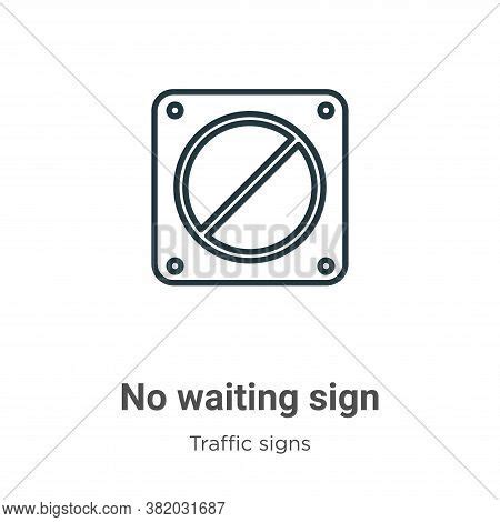 No Waiting Sign Icon Vector & Photo (Free Trial) | Bigstock