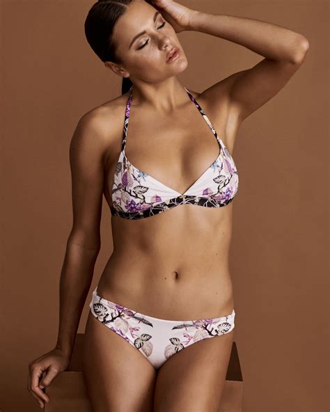 BOAMAR Triangle Bikini Top Floral Pink Bikini Village