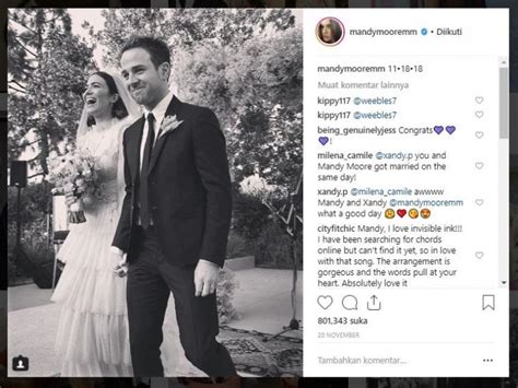 Menikah Mandy Moore Cantik Dengan Gaun Pengantin Nuansa Pink