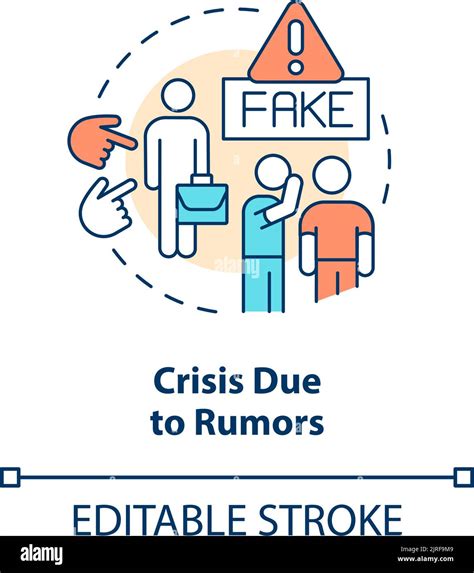 Crisis Due To Rumors Concept Icon Stock Vector Image Art Alamy