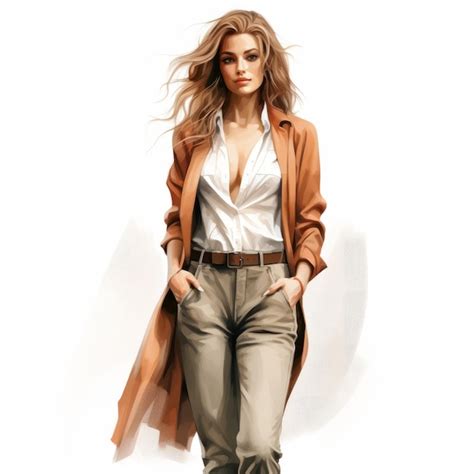 Premium Photo Stylish Hyperrealistic Fashion Illustration Of A Smart