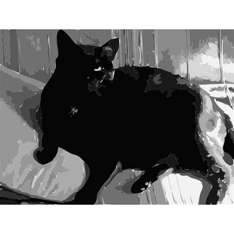 Grayscale cat | Free SVG