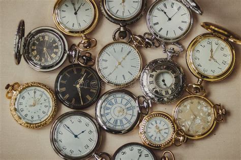 Vintage Antique Retro Pocket Watch Editorial Stock Photo - Image of ...