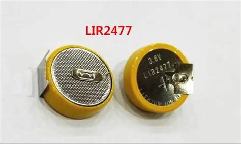 NEW LIR2477 3.6V button rechargeable lithium batteries battery 2477 Li ...