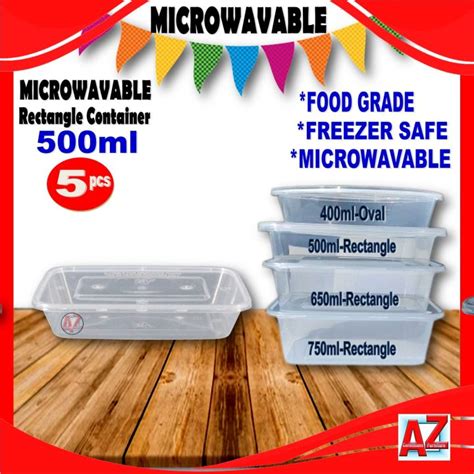 500 Ml Rectangle Container Microwavable Container Lazada Ph