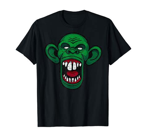 Hot Trending Tee With Halowen Horror Scary Cartoon Movies Zombie Ape Monkey Walmart