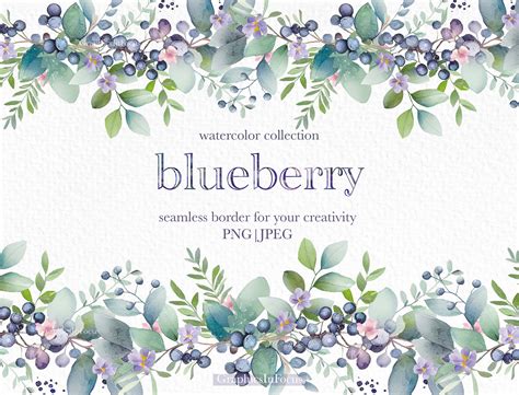 Blueberry Border Clipart