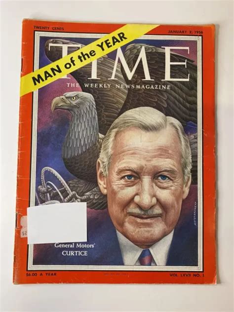 TIME MAGAZINE JANUARY 2 1956 Man Of The Year General Motors Curtice