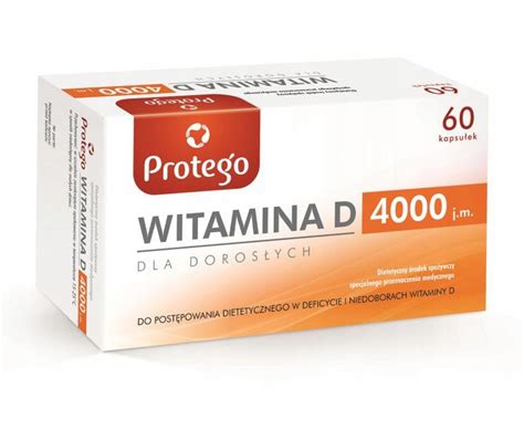 PROTEGO WITAMINA D 4000 j m 60 kaps dla dorosłych 7451453926