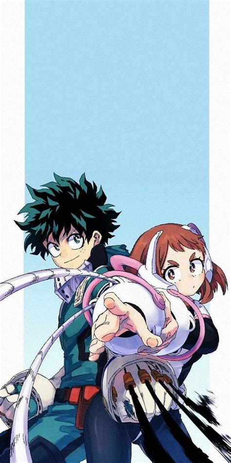 Midoriya Izuku And Ochako Uraraka In Deku And Ochaco Hd Phone