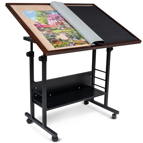 Becko US Jigsaw Puzzle Table Puzzle Board with Cover Puzzle Easel Tilting Table with Height ...