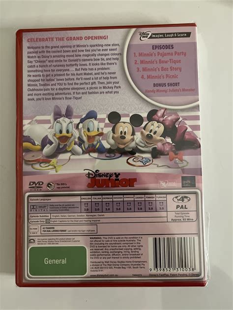 Mickey Mouse Clubhouse Minnie S Bow Tique Dvd New Region Ebay