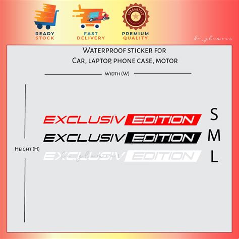 Exclusive Edition Sticker Reflective Stiker Motor Car Kereta Helmet