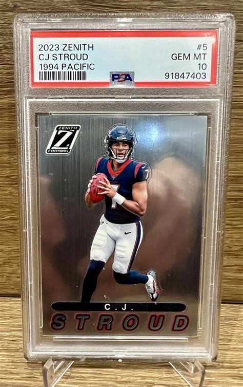 Cj Stroud Zenith Pacific Price Guide Sports Card Investor