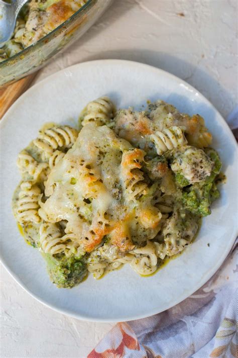 Pesto Chicken Bake Delicious Pasta Casserole Everyday Delicious