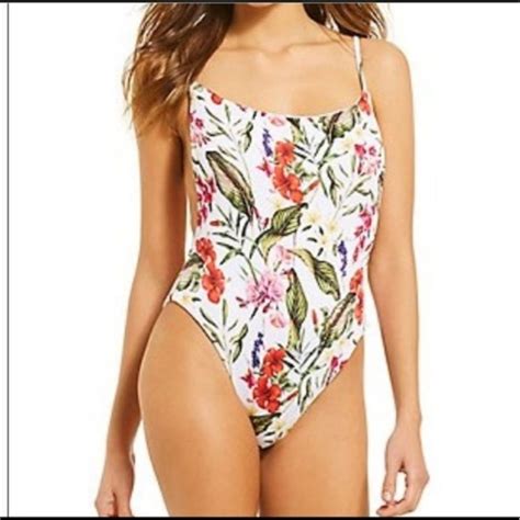 Gianni Bini Swim Gianni Bini Floral Strappy One Piece Swimsuit Nwt Poshmark