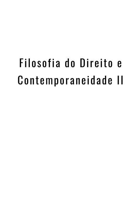 PDF Filosofia Do Direito E Contemporaneidade II