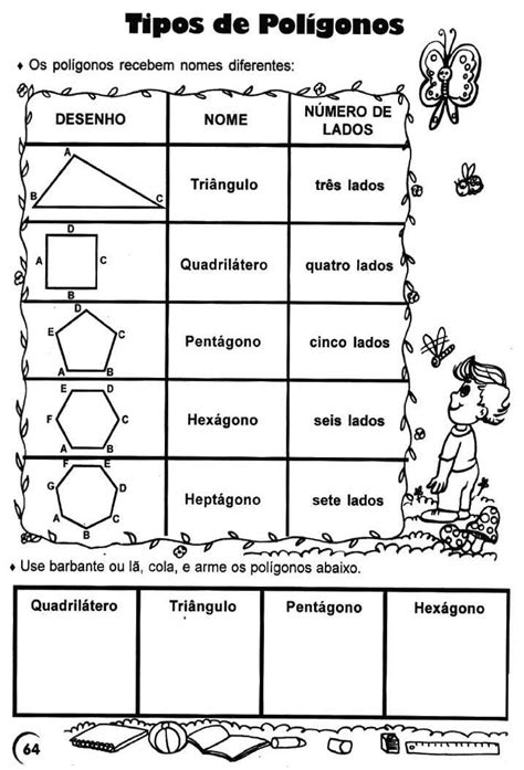 Pequena Alice Atividades de Polígonos Atividades de geometria