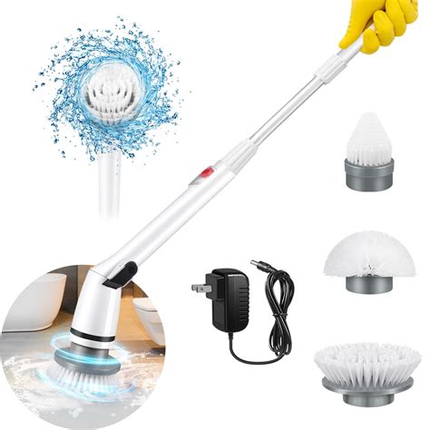 Buy Electric Spin Scrubber, 360 Cordless Shower Floor Scrubber, Power Bathroom Scrubber with ...