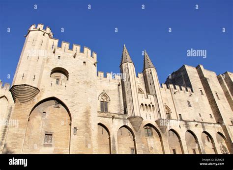 Papal Palace In Avignon France Stock Photo Alamy