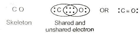 Write The Lewis Dot Structure Of CO Molecule