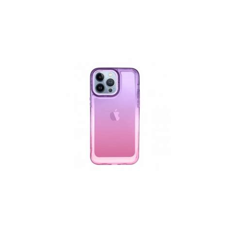 Capa Silicone Degradé iPhone 13 Pro Max Rosa Kuantokusta